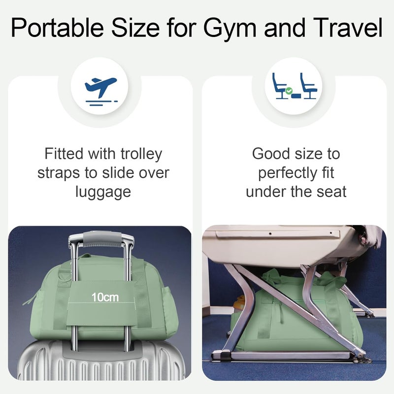 cysiyu Mini Gym Bag for Women Girls Small Gym Tote Bag with Wet Compartment Waterproof Travel Duffle Bag Cute Workout Sport Bag - Image 3